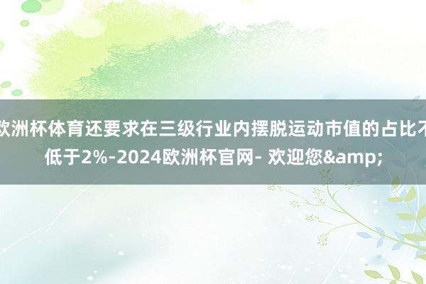欧洲杯体育还要求在三级行业内摆脱运动市值的占比不低于2%-2024欧洲杯官网- 欢迎您&