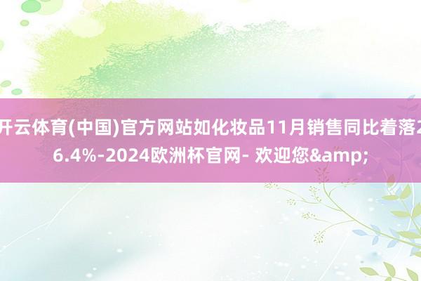 开云体育(中国)官方网站如化妆品11月销售同比着落26.4%-2024欧洲杯官网- 欢迎您&