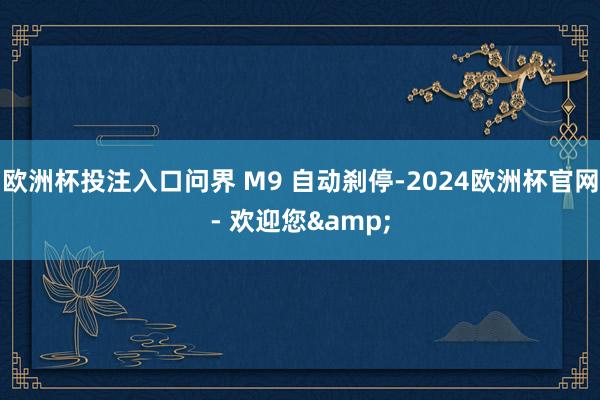 欧洲杯投注入口问界 M9 自动刹停-2024欧洲杯官网- 欢迎您&